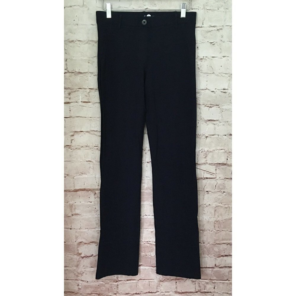 Betabrand Womens Navy Blue Straight Leg Yoga Pull On Trouser Pant Size S Long